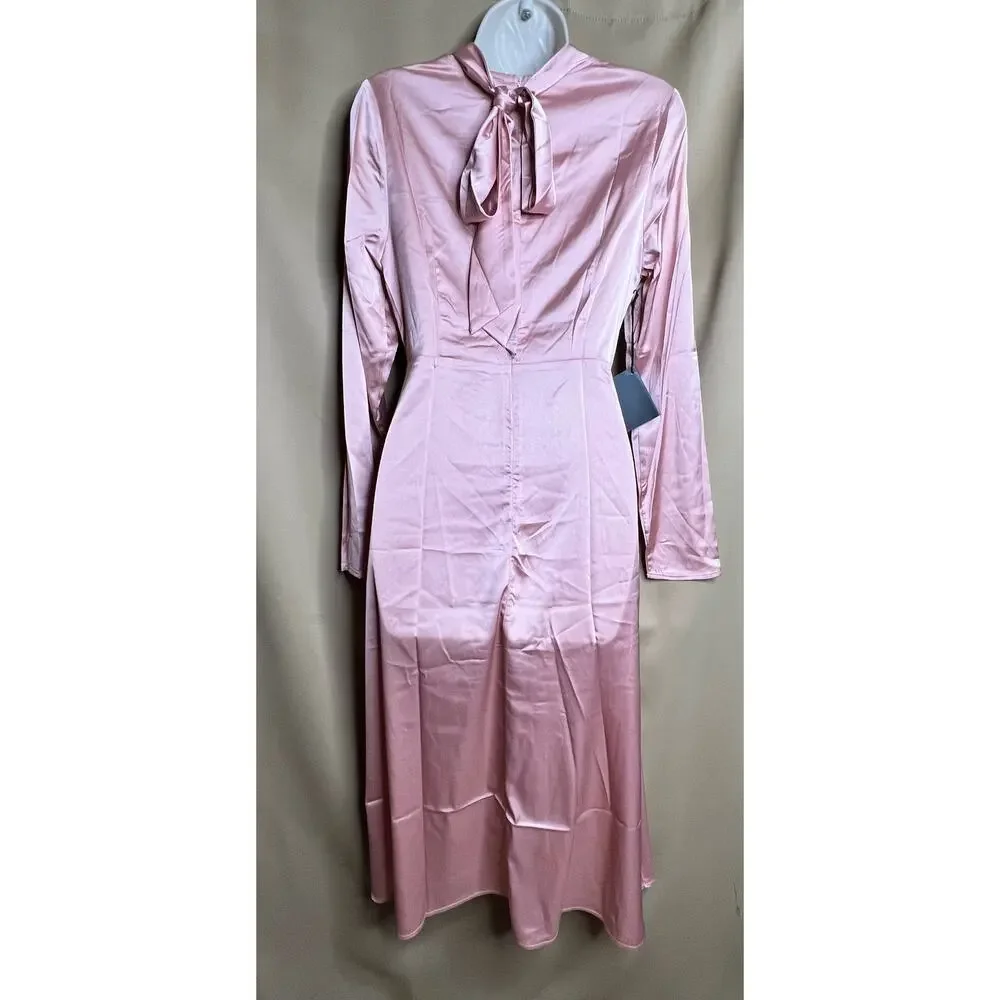 Area Stars Pink Satin Dress M - Picture 6 of 8